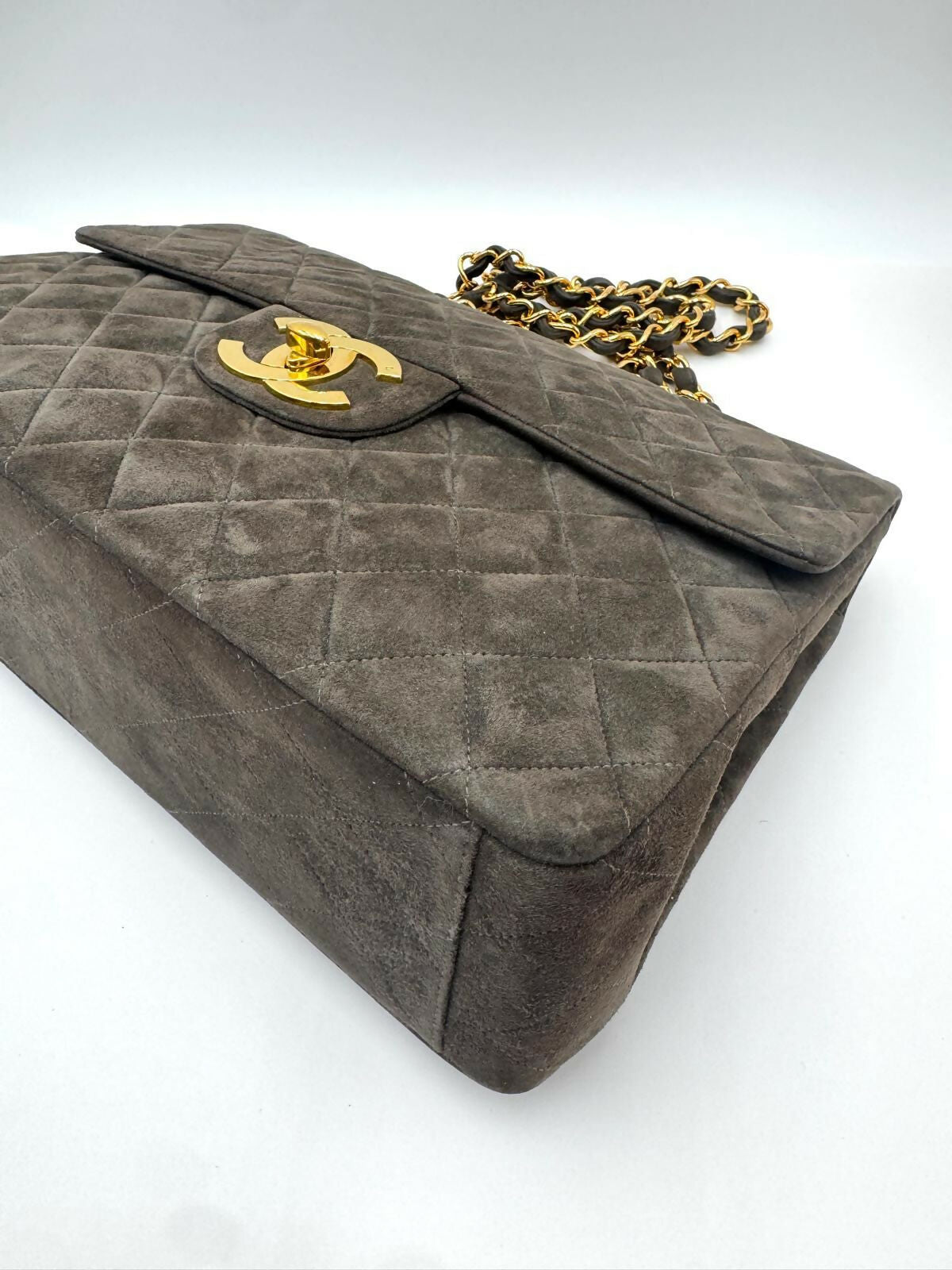 Chanel  Series 3 Suede Maxi Flap Bag