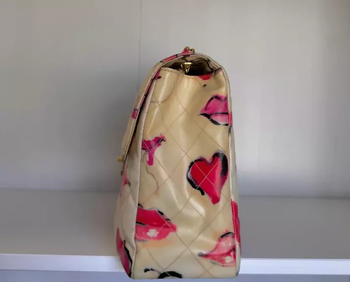 Chanel  1994 Jumbo Lips & Kisses Flap Bag
