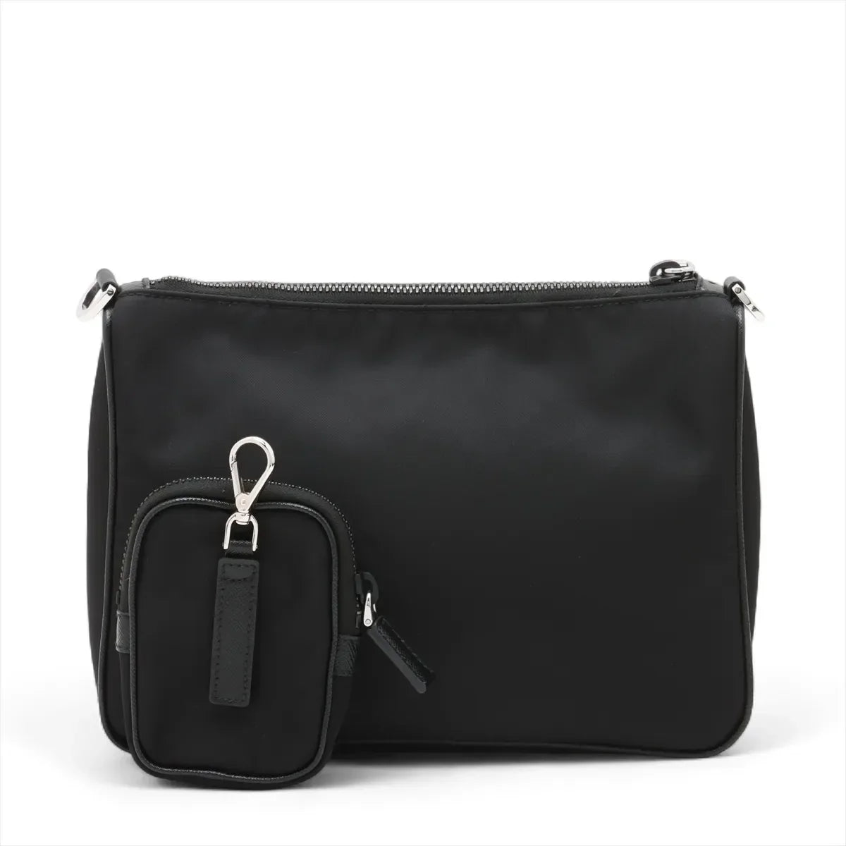 Prada Black Re-Nylon and Saffiano Leather Shoulder Bag [Clearance Sale]