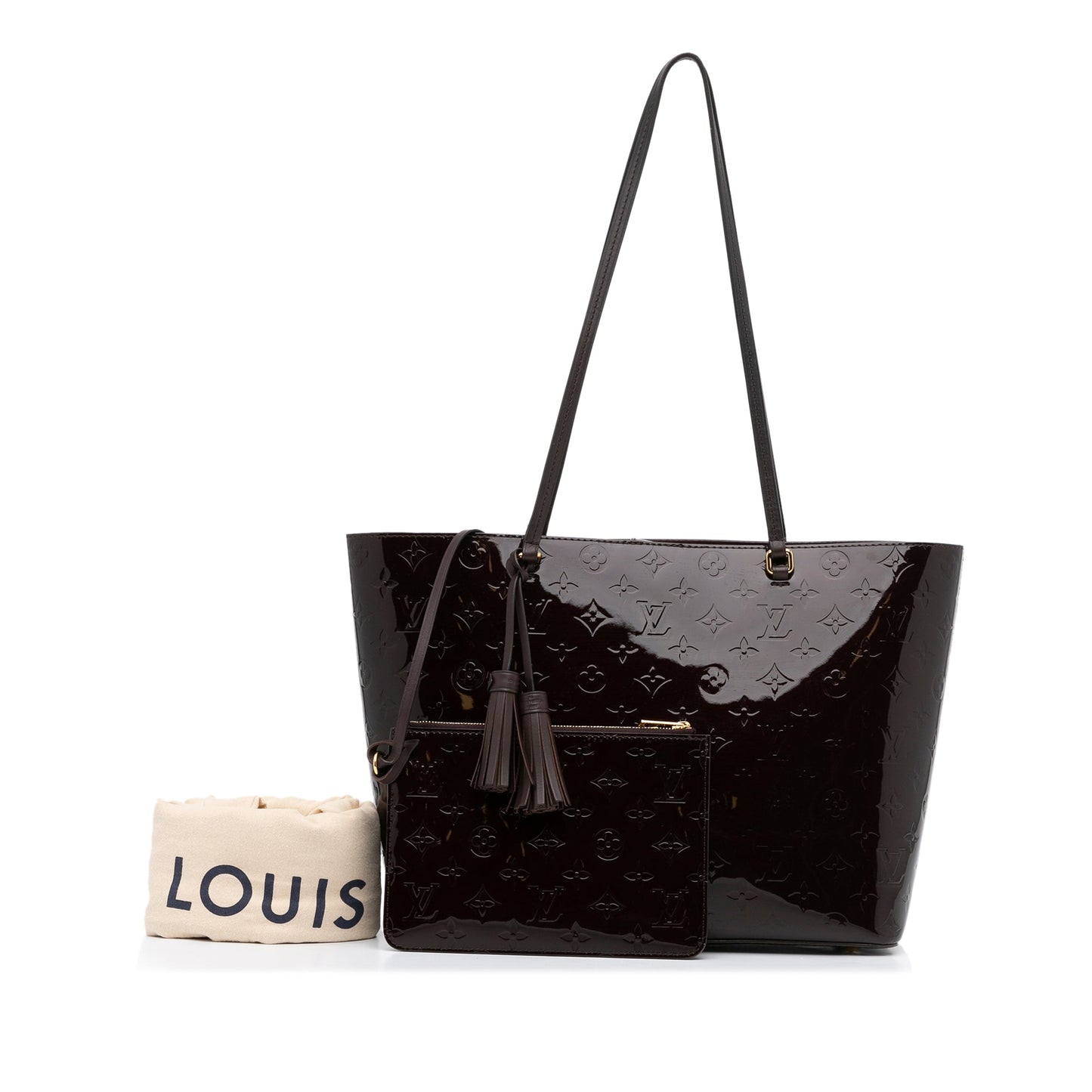 Louis Vuitton Long Beach MM Black Monogram Vernis