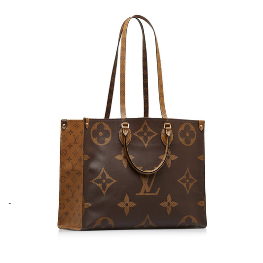 LOUIS VUITTON Monogram Giant Reverse OnTheGo GM Satchel Tote