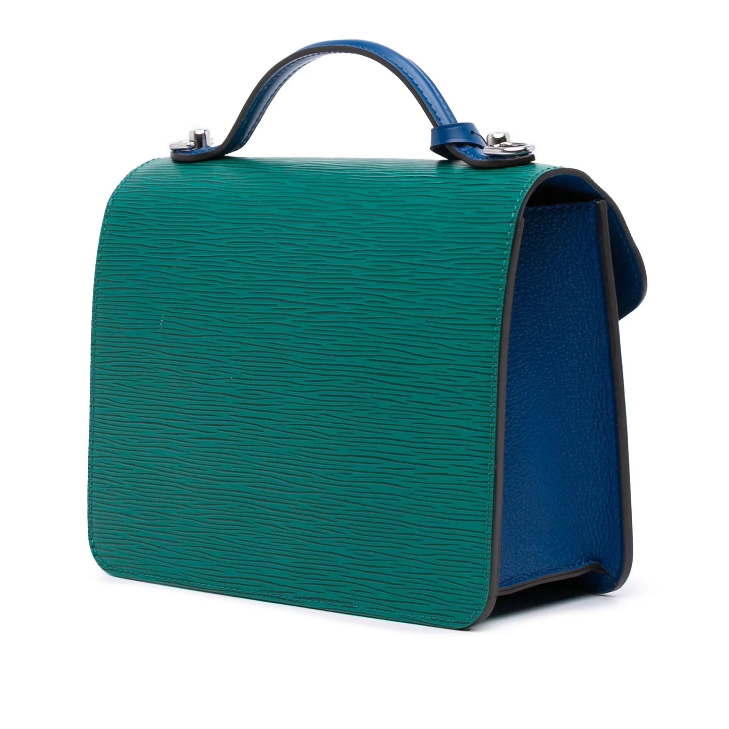 Blue Louis Vuitton Tricolor Epi Neo Monceau Satchel