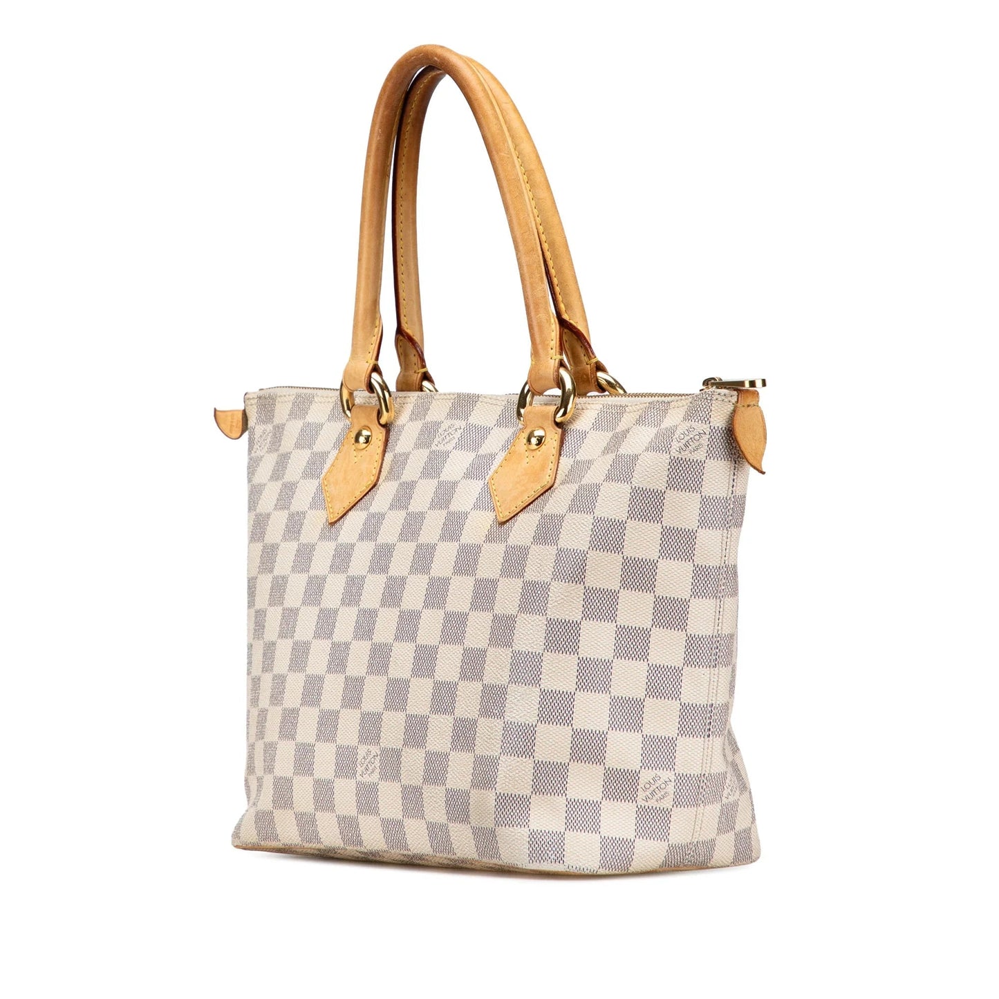 White Louis Vuitton Damier Azur Saleya PM Handbag