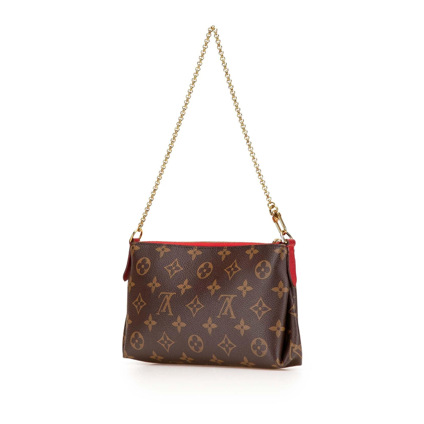 Brown Louis Vuitton Monogram Pallas Clutch Satchel