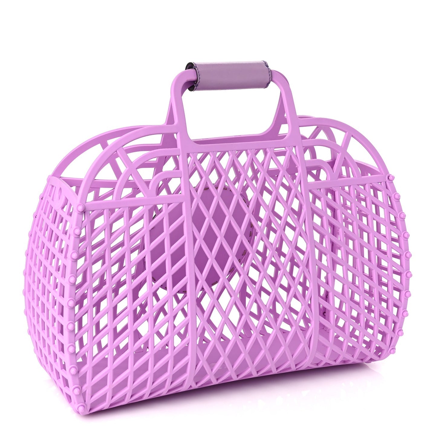 Fendi Recycled Plastic Vitello Liberty Matte Medium Fendi Basket Violetta