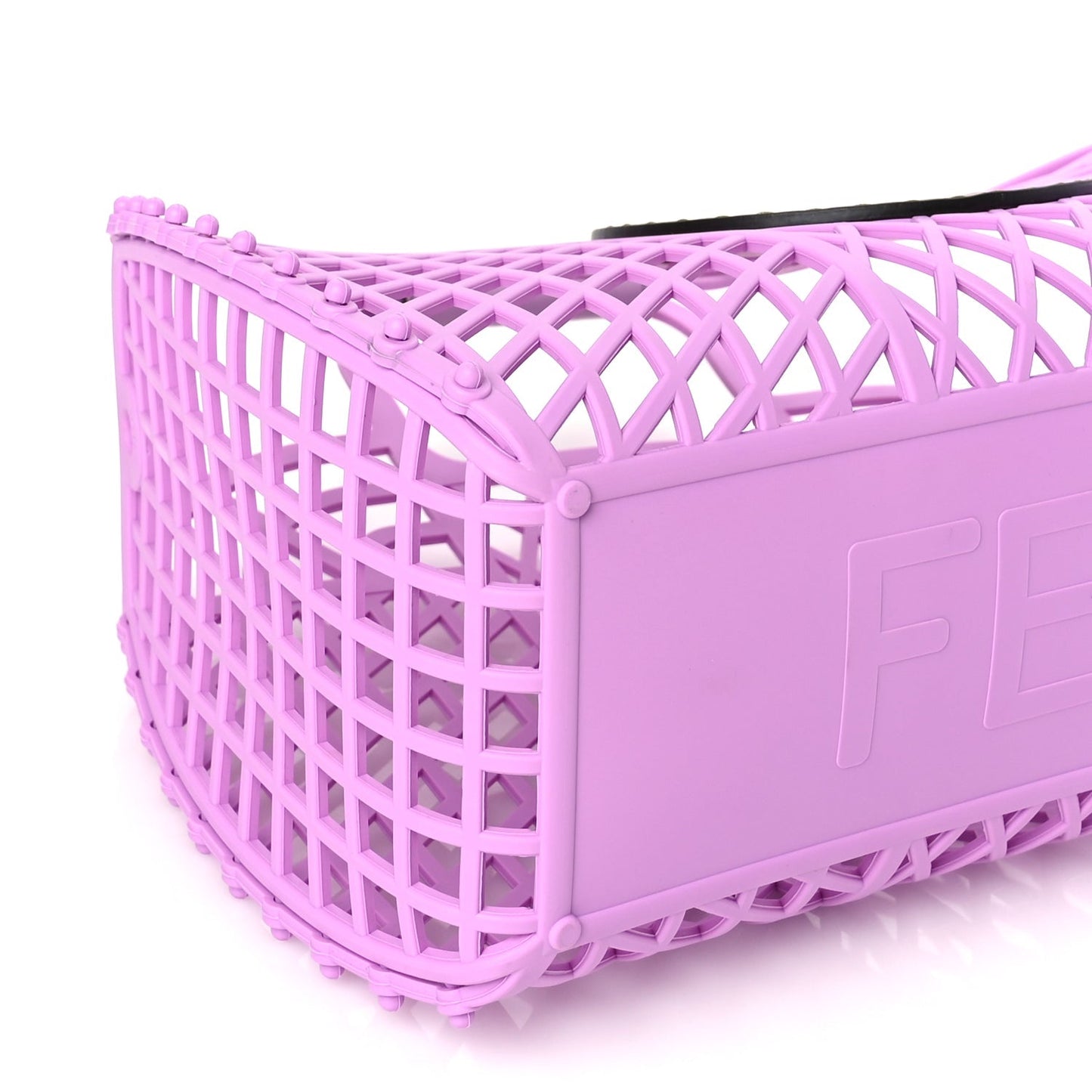 Fendi Recycled Plastic Vitello Liberty Matte Medium Fendi Basket Violetta