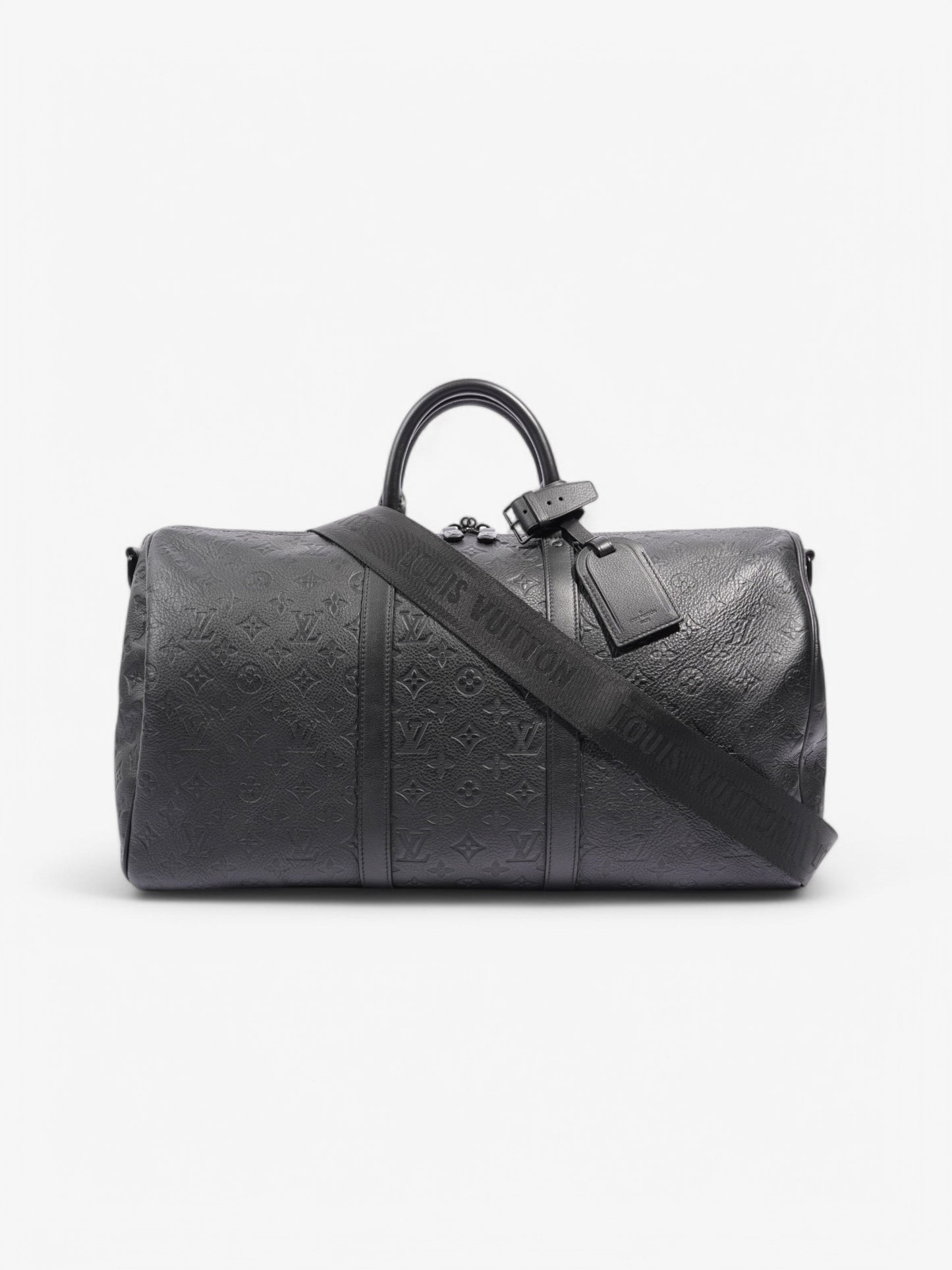 Louis Vuitton Keepall Bandouliere Monogram Shadow / Black Embossed Leather 50