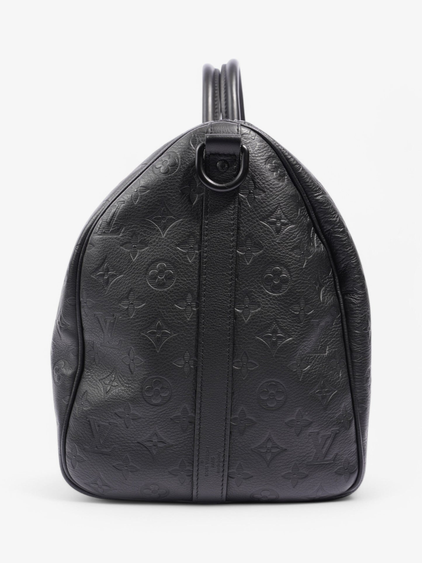 Louis Vuitton Keepall Bandouliere Monogram Shadow / Black Embossed Leather 50