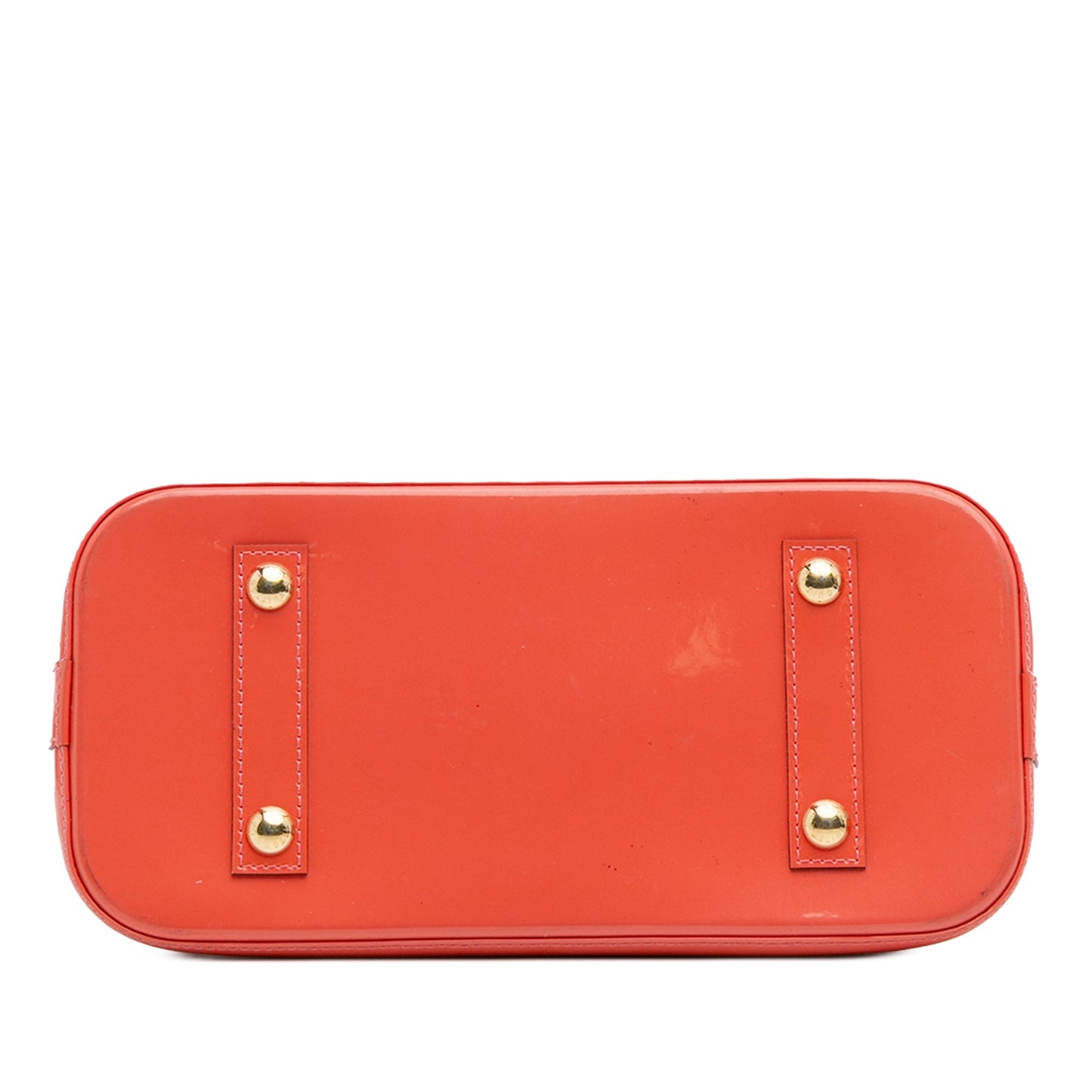 Orange Louis Vuitton Monogram Vernis Alma PM Satchel