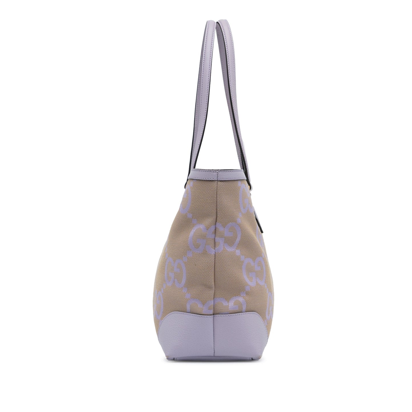 Gucci Ophidia Purple Leather Canvas Tote