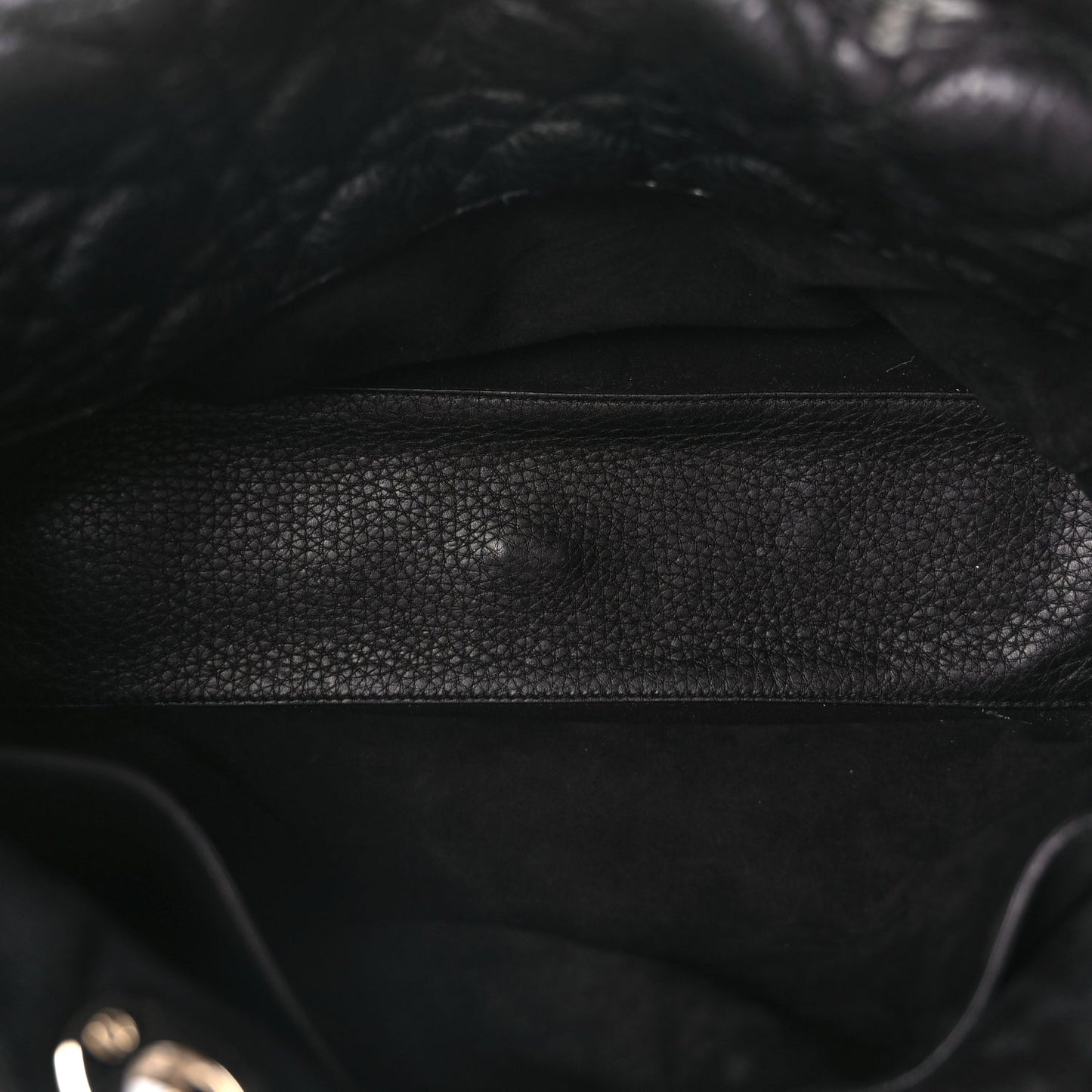 Christian Dior Grained Calfskin Cannage Large Supple Lady Dior Black