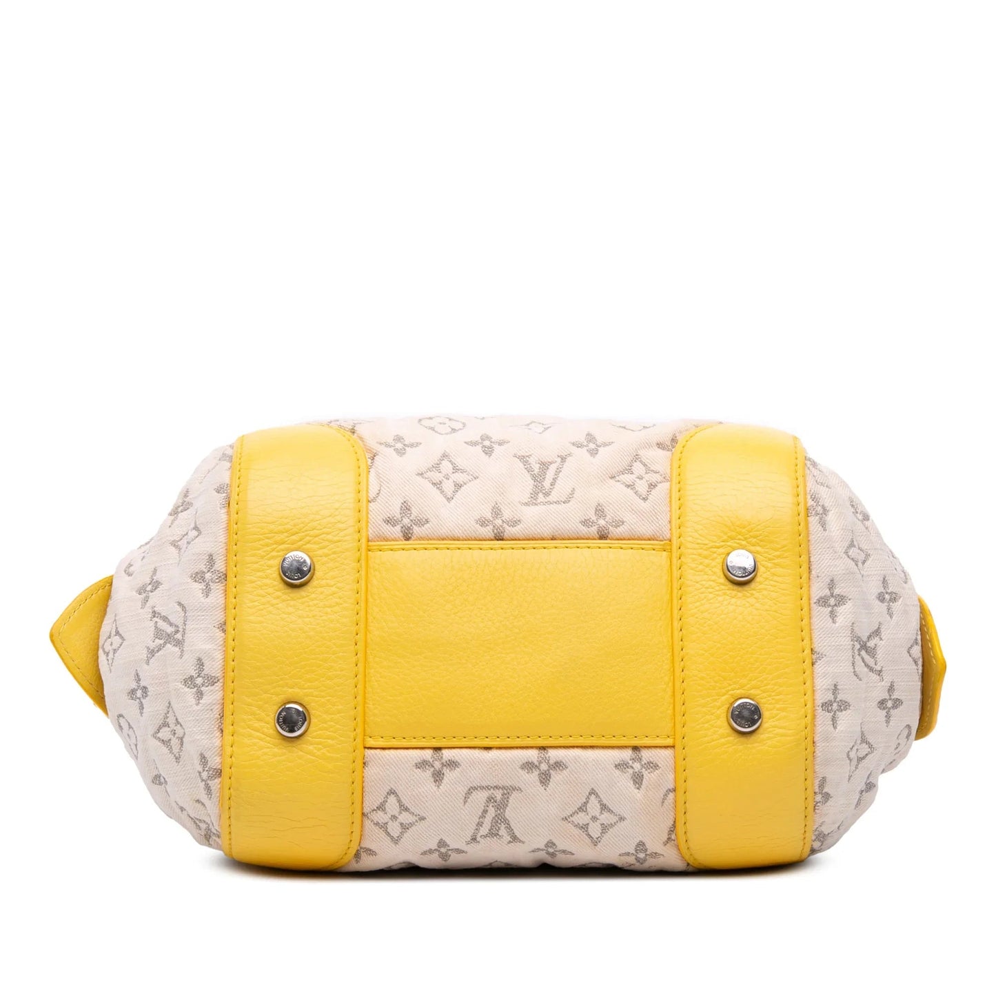 Beige Louis Vuitton Monogram Denim Pochette Round Crossbody Bag