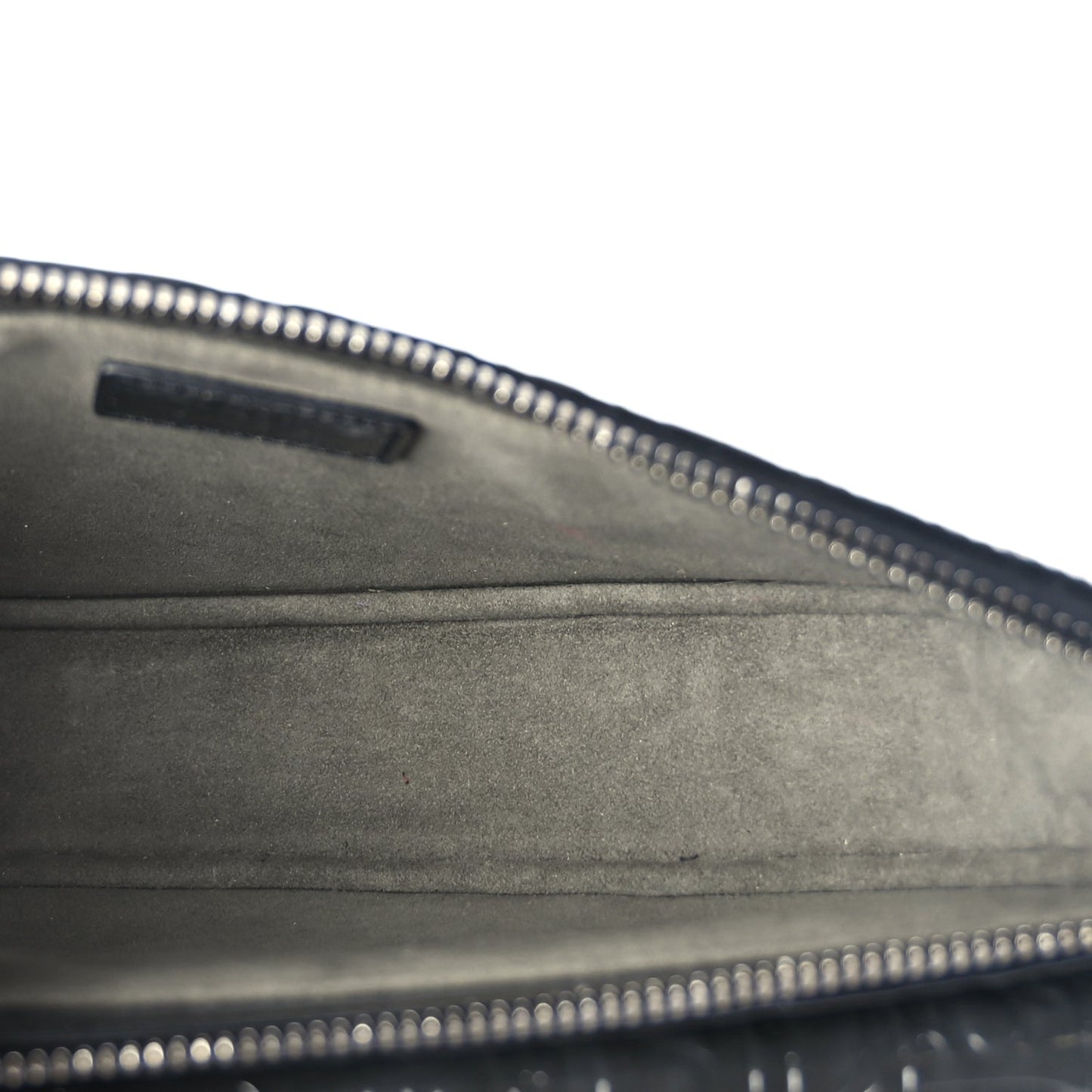 Christian Dior Patent Oblique Embossed Saddle Boxy Bag Black
