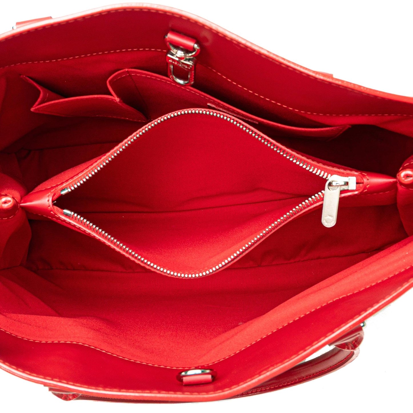 Red Louis Vuitton Epi Passy GM Handbag