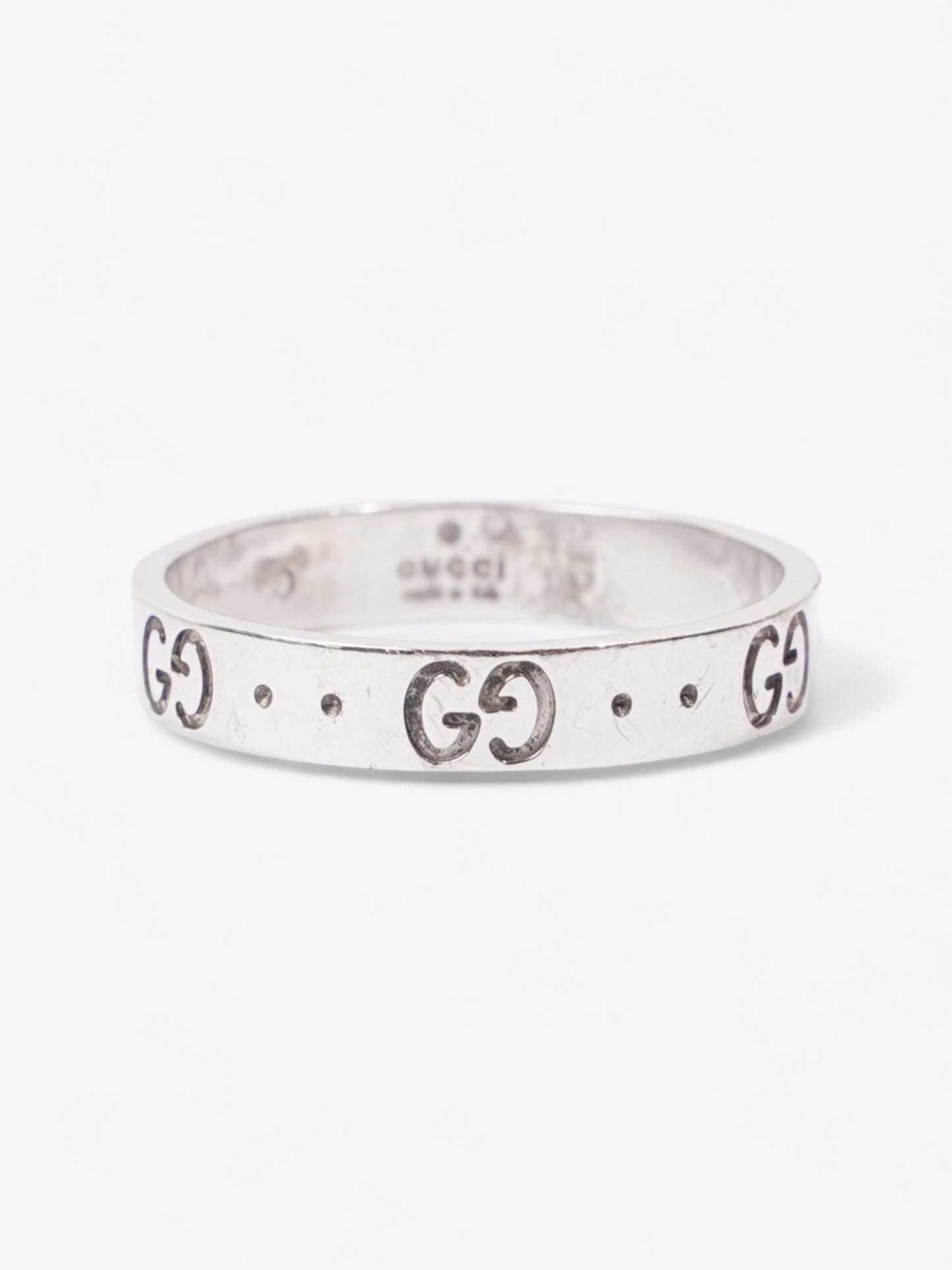 Gucci Icon Thin Ring White Gold White Gold 19 (Circumference - 59mm)