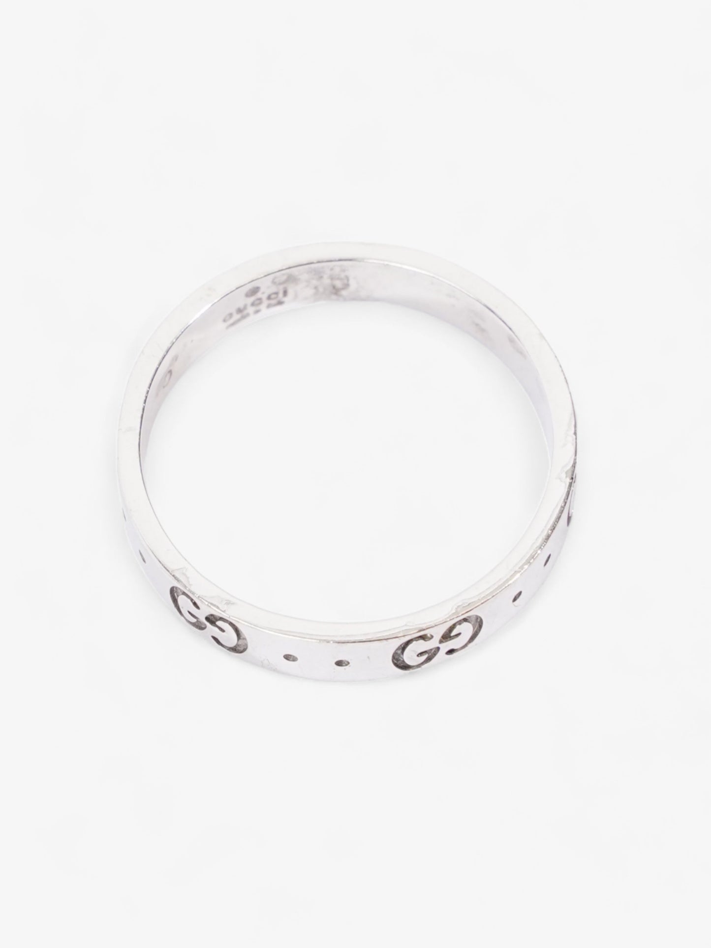 Gucci Icon Thin Ring White Gold White Gold 19 (Circumference - 59mm)