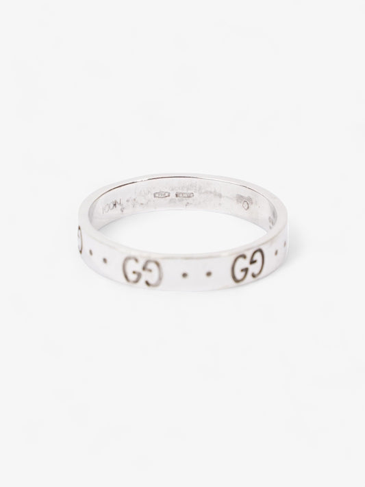 Gucci Icon Thin Ring White Gold White Gold 19 (Circumference - 59mm)