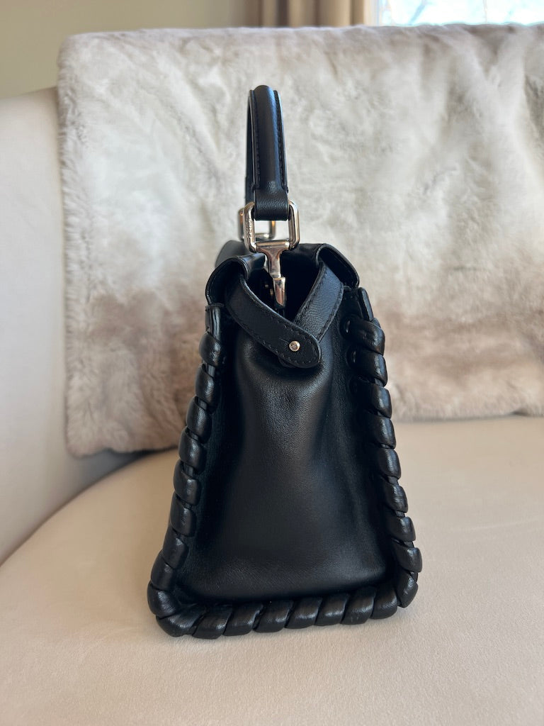 Fendi Nappa Lace Up Peekaboo Iconic Satchel