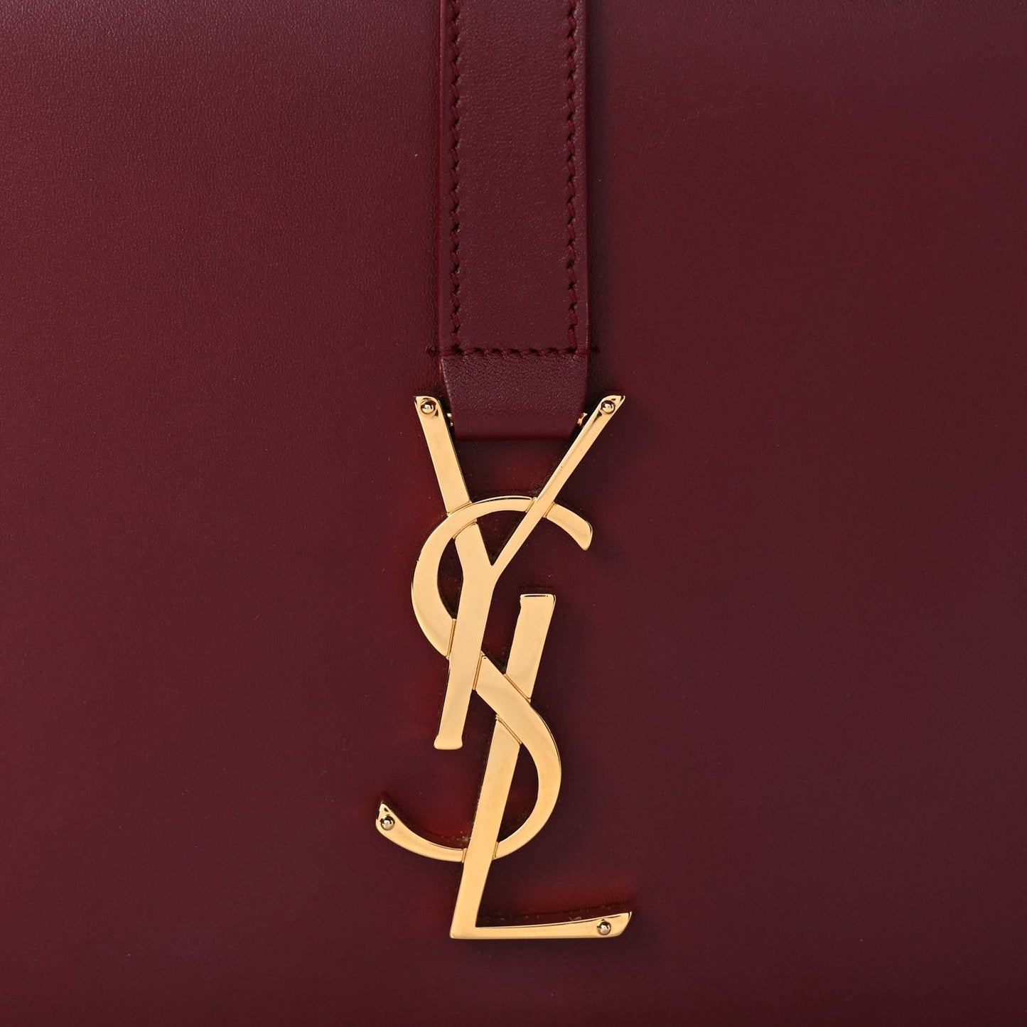 Saint Laurent Calfskin Medium Classic Monogram Universite Bag  Oxblood