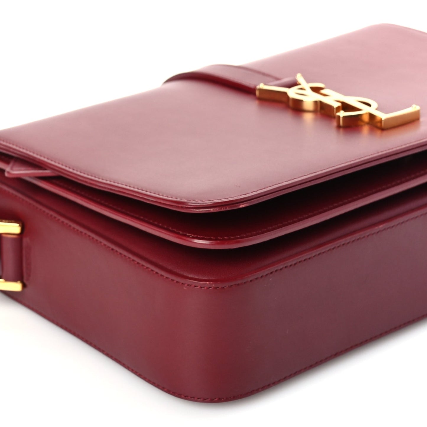 Saint Laurent Calfskin Medium Classic Monogram Universite Bag  Oxblood
