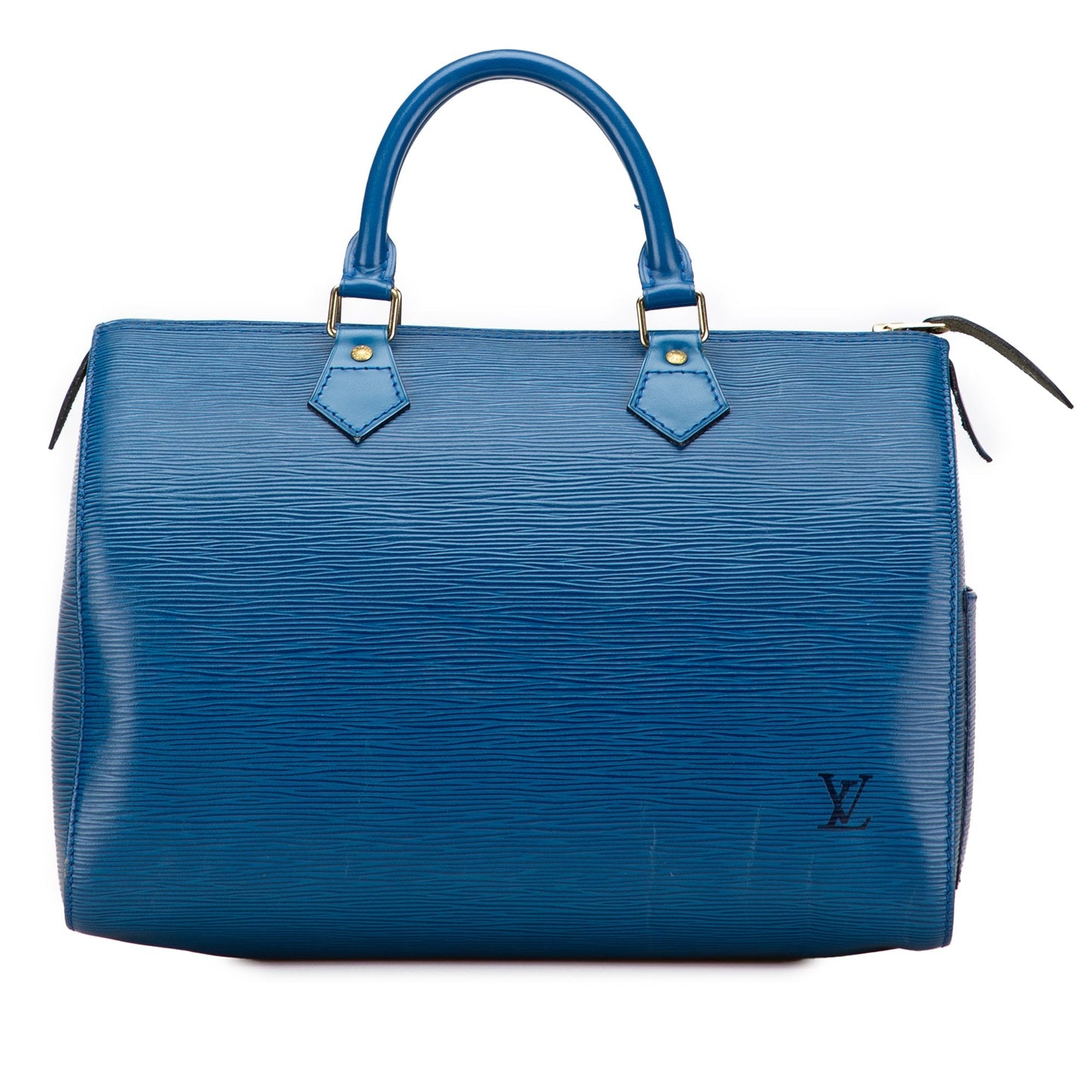 Blue Louis Vuitton Epi Speedy 30 Boston Bag