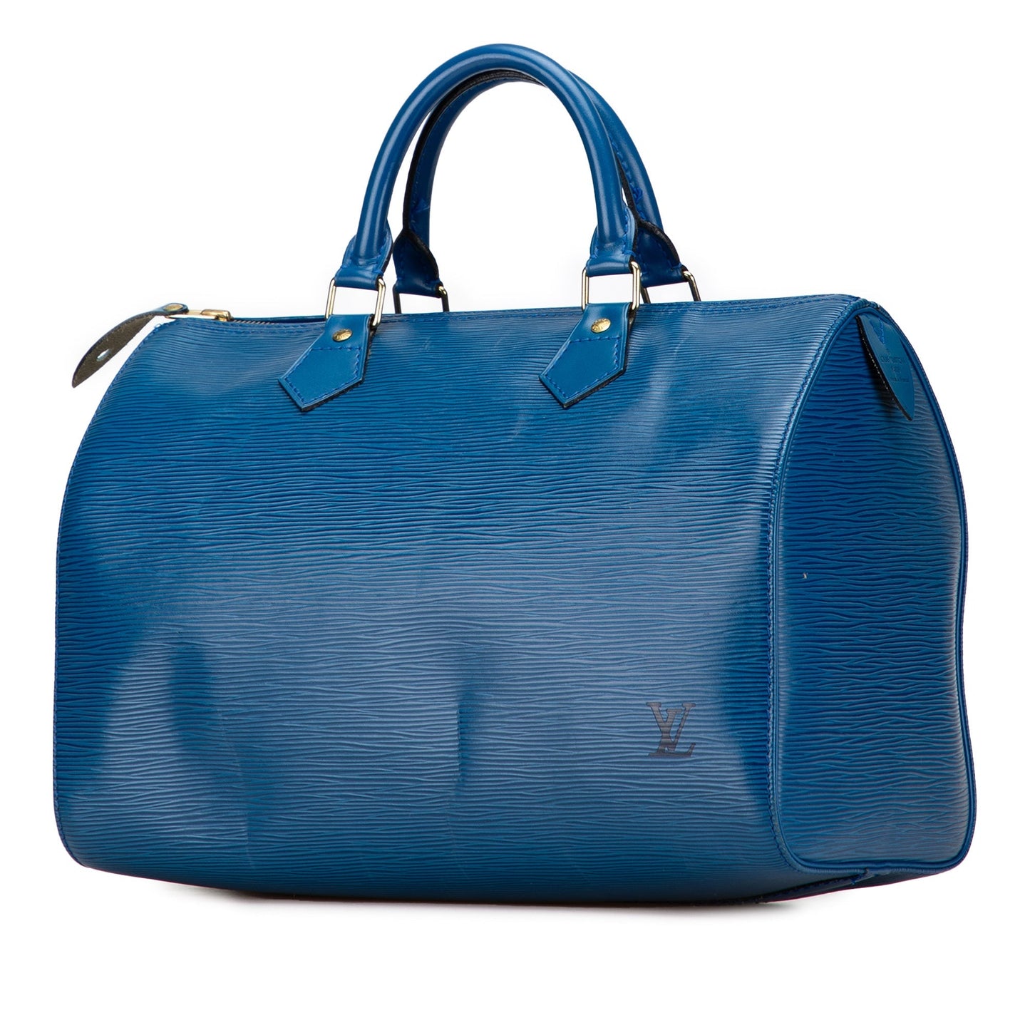 Blue Louis Vuitton Epi Speedy 30 Boston Bag