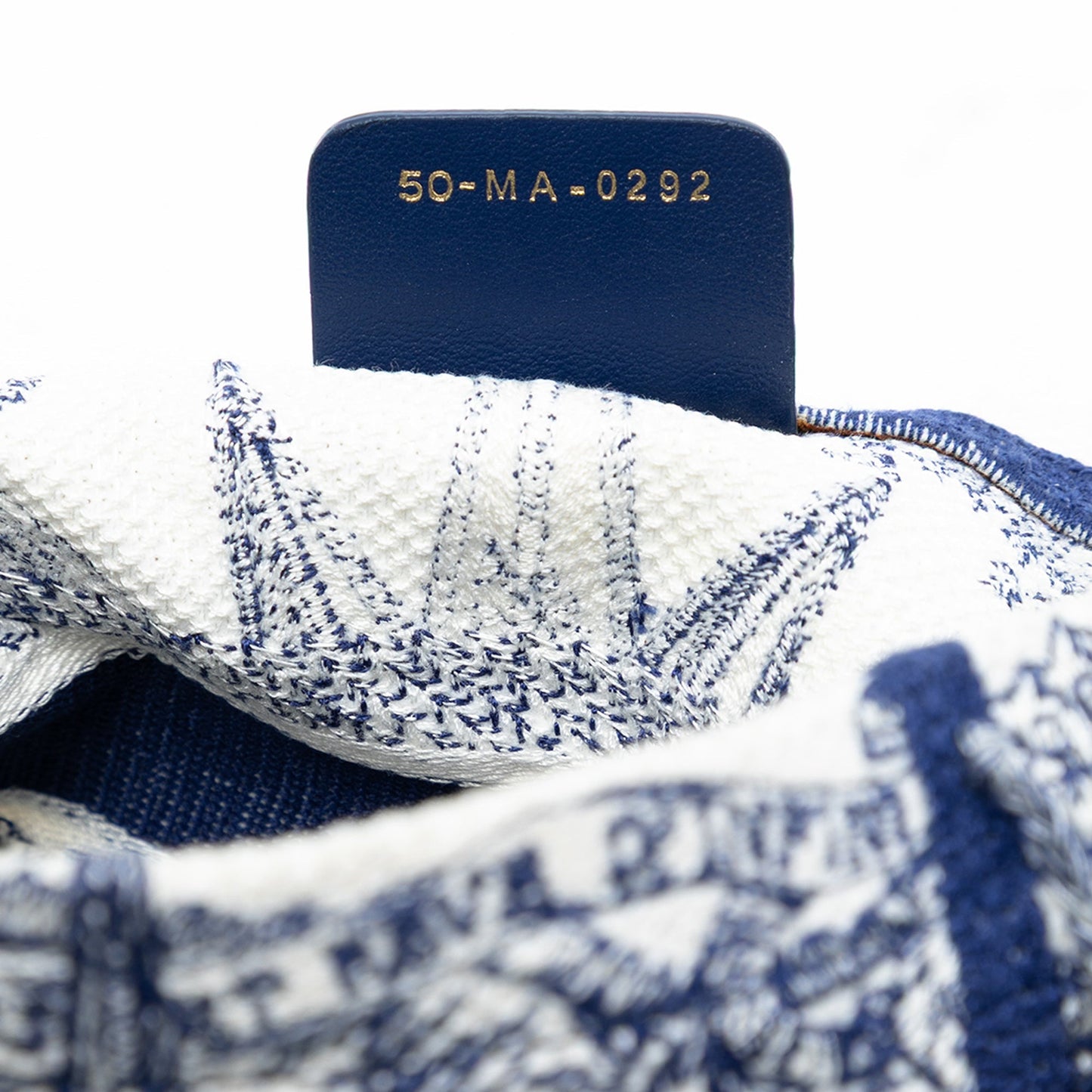 Blue Dior Canvas Embroidered Reve d Infini D Bubble Bucket Bag