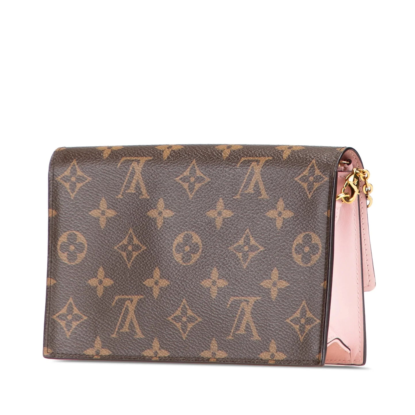 Brown Louis Vuitton Monogram Flore Wallet On Chain Crossbody Bag