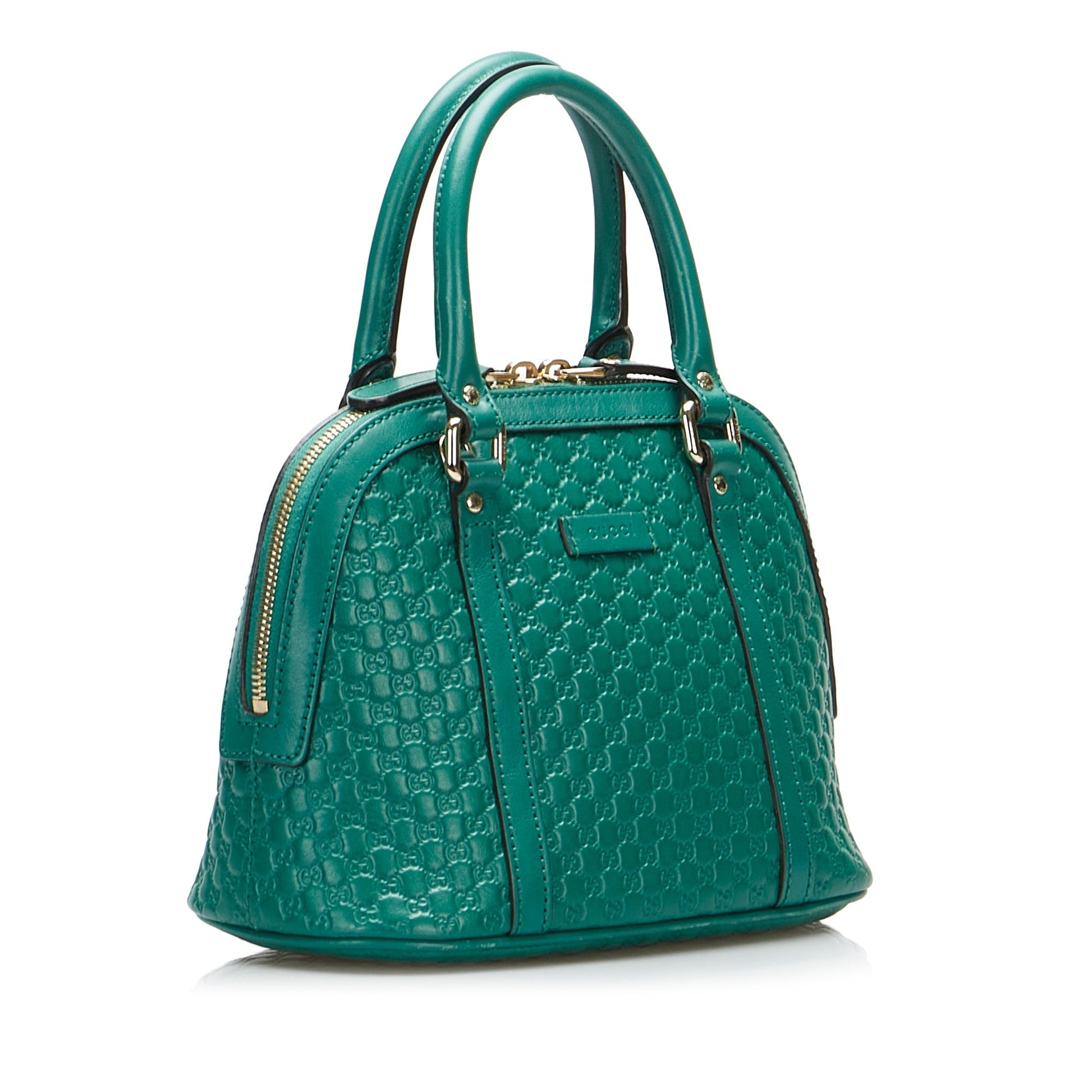 Gucci Guccissima Blue Leather Shoulder Bag Style 1