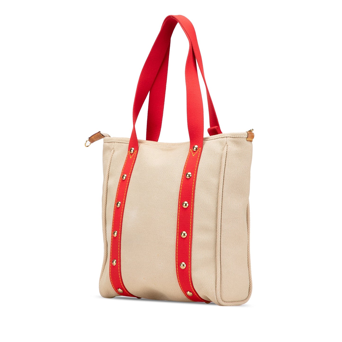 Cream Louis Vuitton Antigua Cabas MM Tote Bag