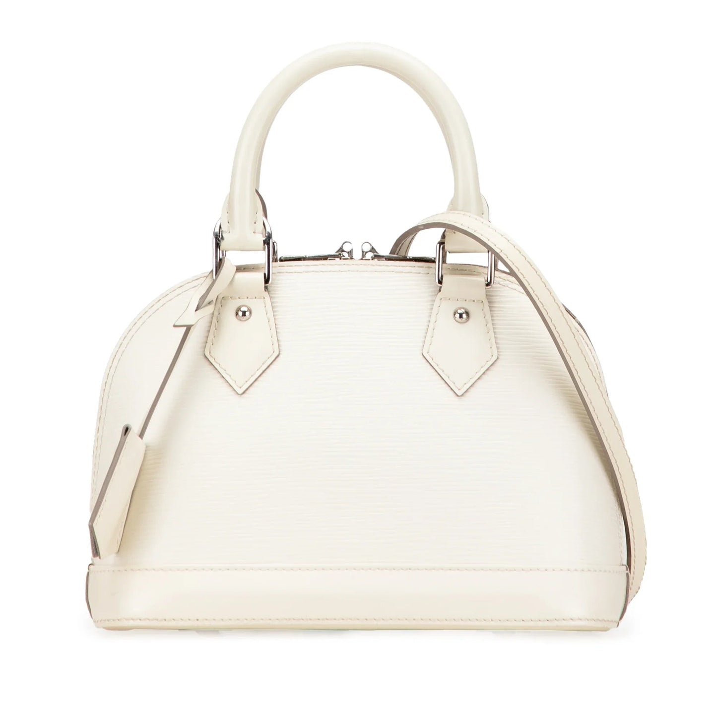 White Louis Vuitton Epi Alma BB Satchel