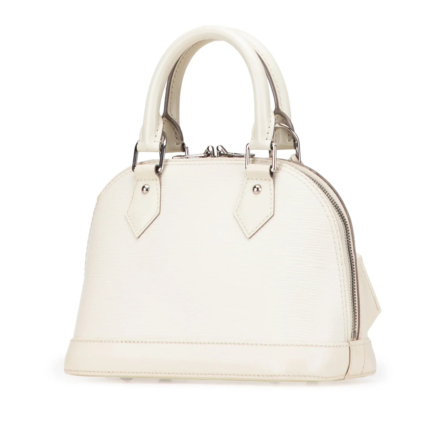 White Louis Vuitton Epi Alma BB Satchel