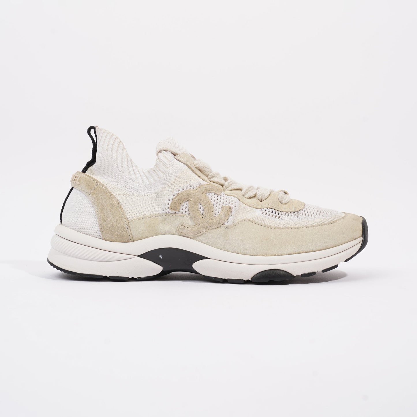 Chanel CC Runners White   Cream Suede EU 40 UK 7