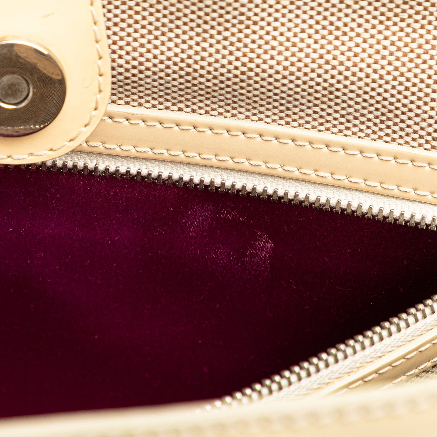 Brown Dior Diorissimo Trotter Patent Tote