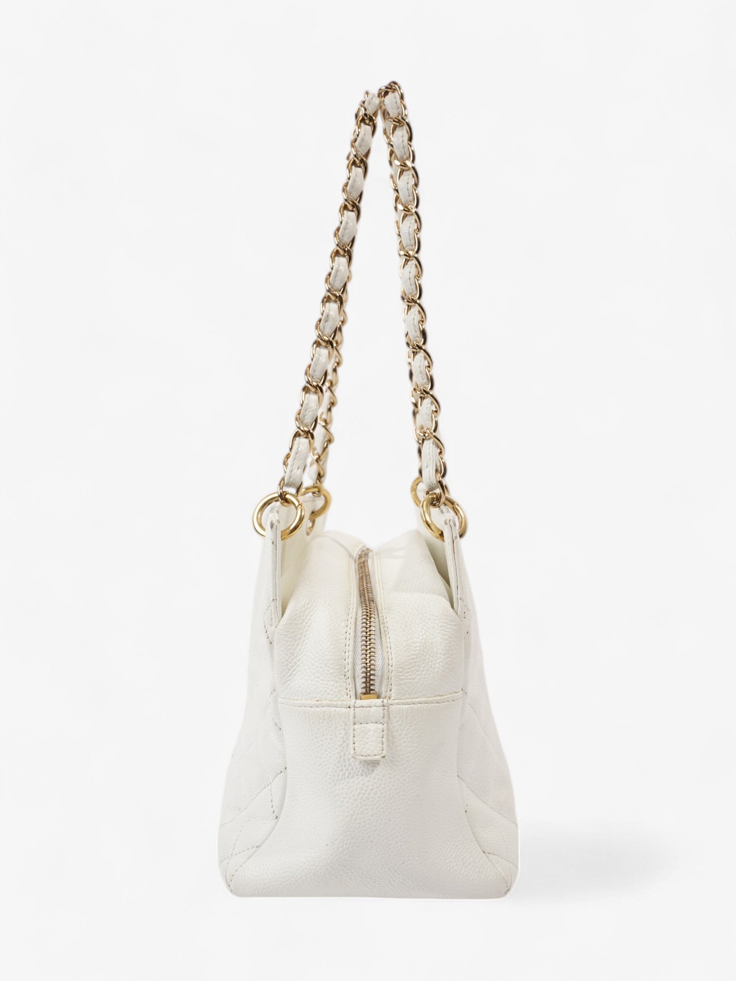 Chanel Timeless Tote White Caviar Leather Petite