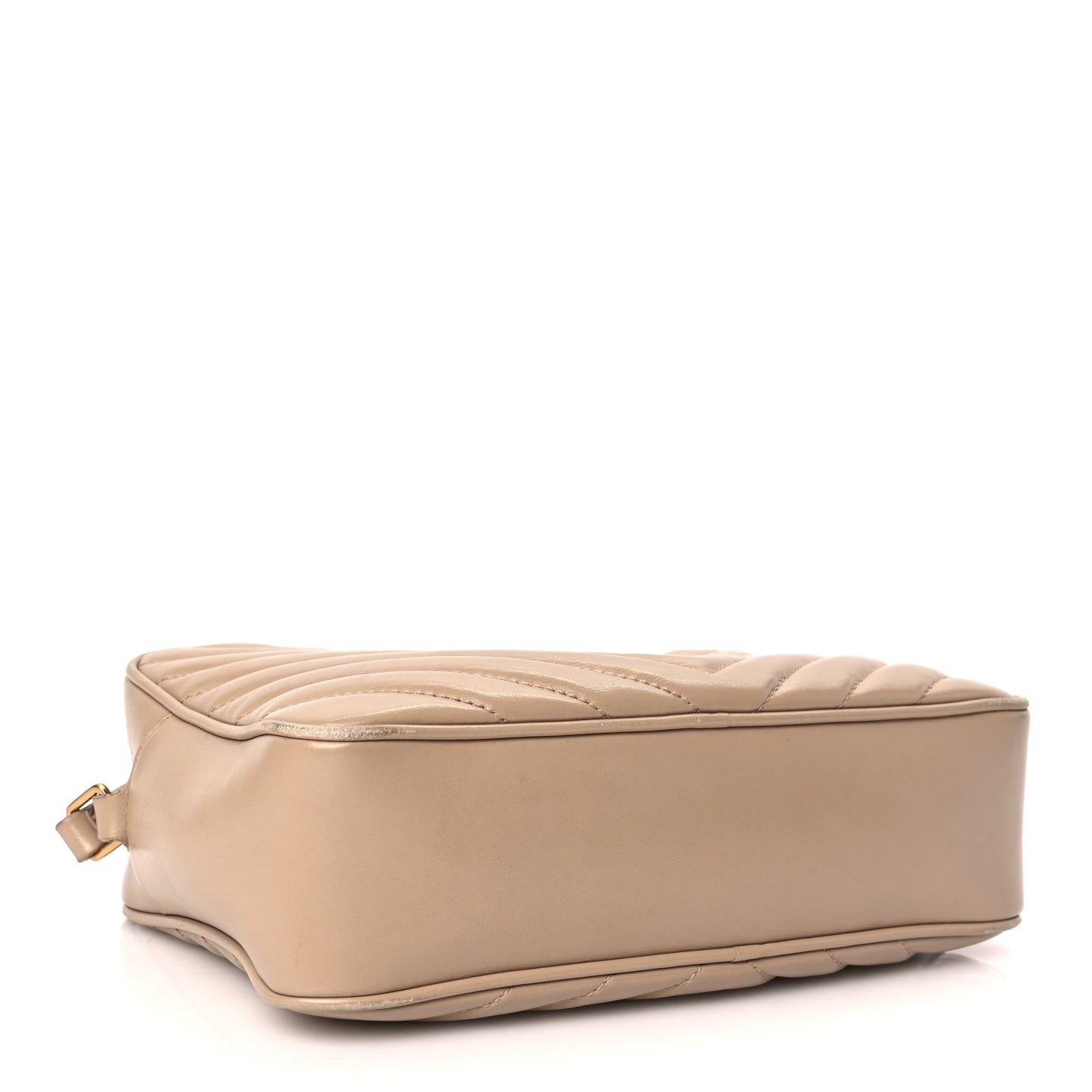 Saint Laurent Calfskin Matelasse Monogram Lou Camera Bag Dark Beige