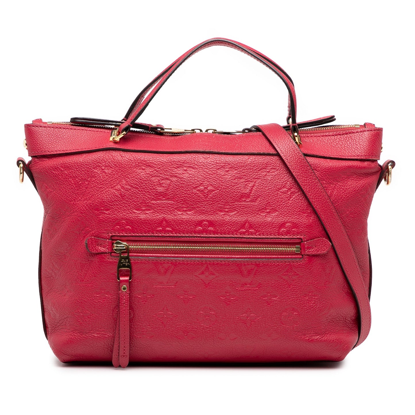 Red Louis Vuitton Monogram Empreinte Bastille PM Satchel