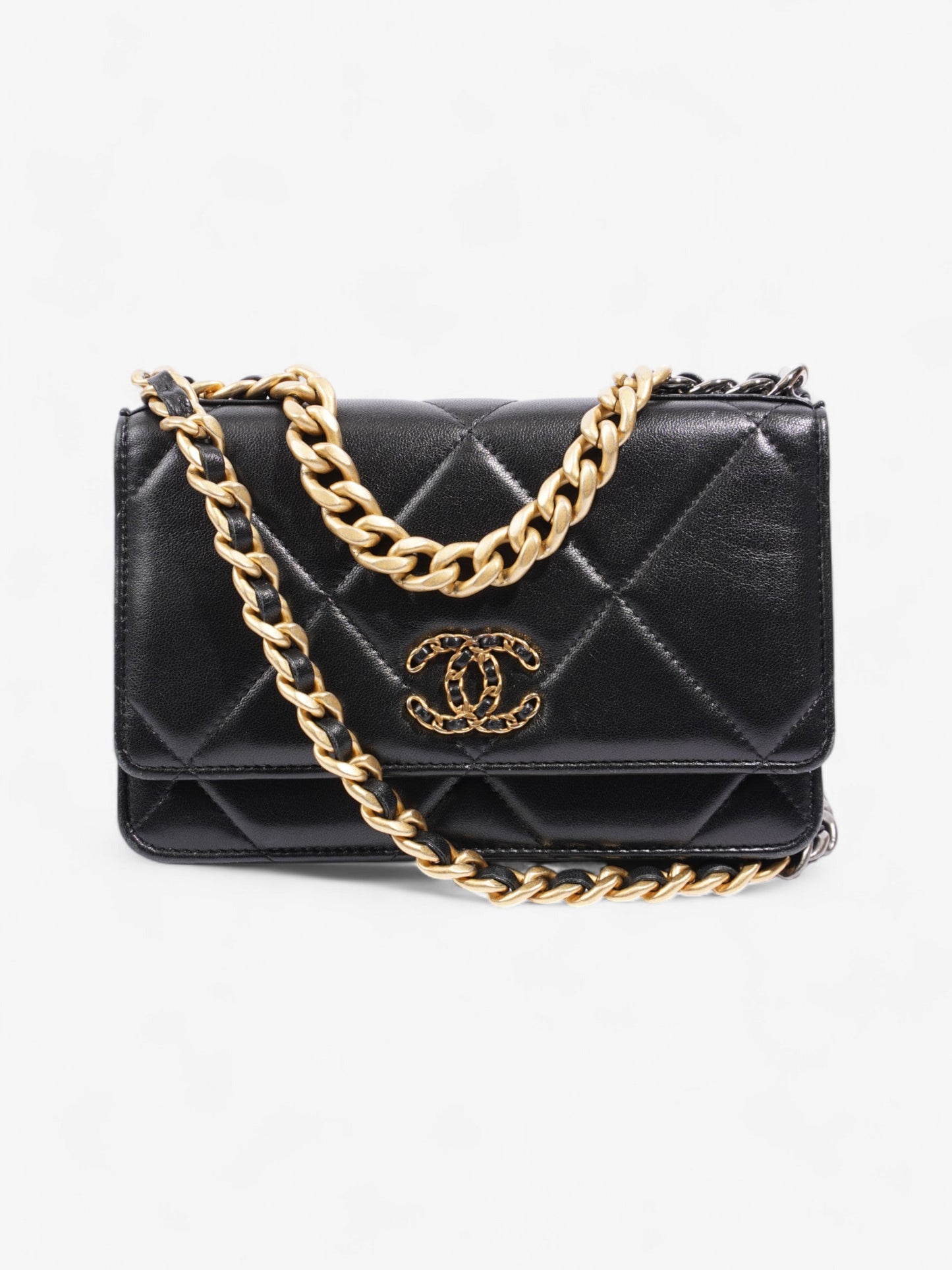Chanel Wallet on Chain Black Lambskin Leather 19