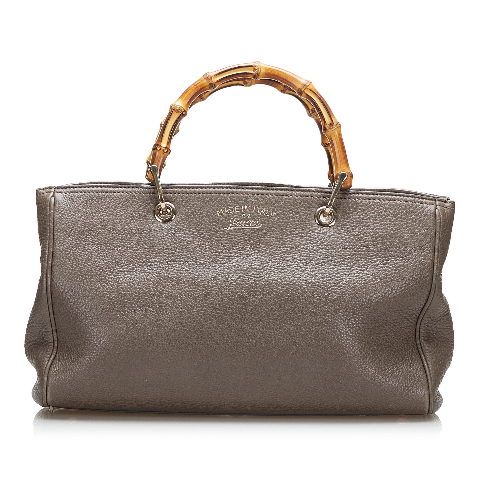 Gucci Bamboo Brown Leather Tote Style 3