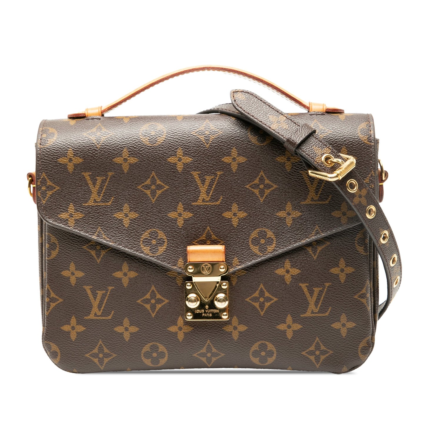 Brown Louis Vuitton Monogram Pochette Metis Satchel