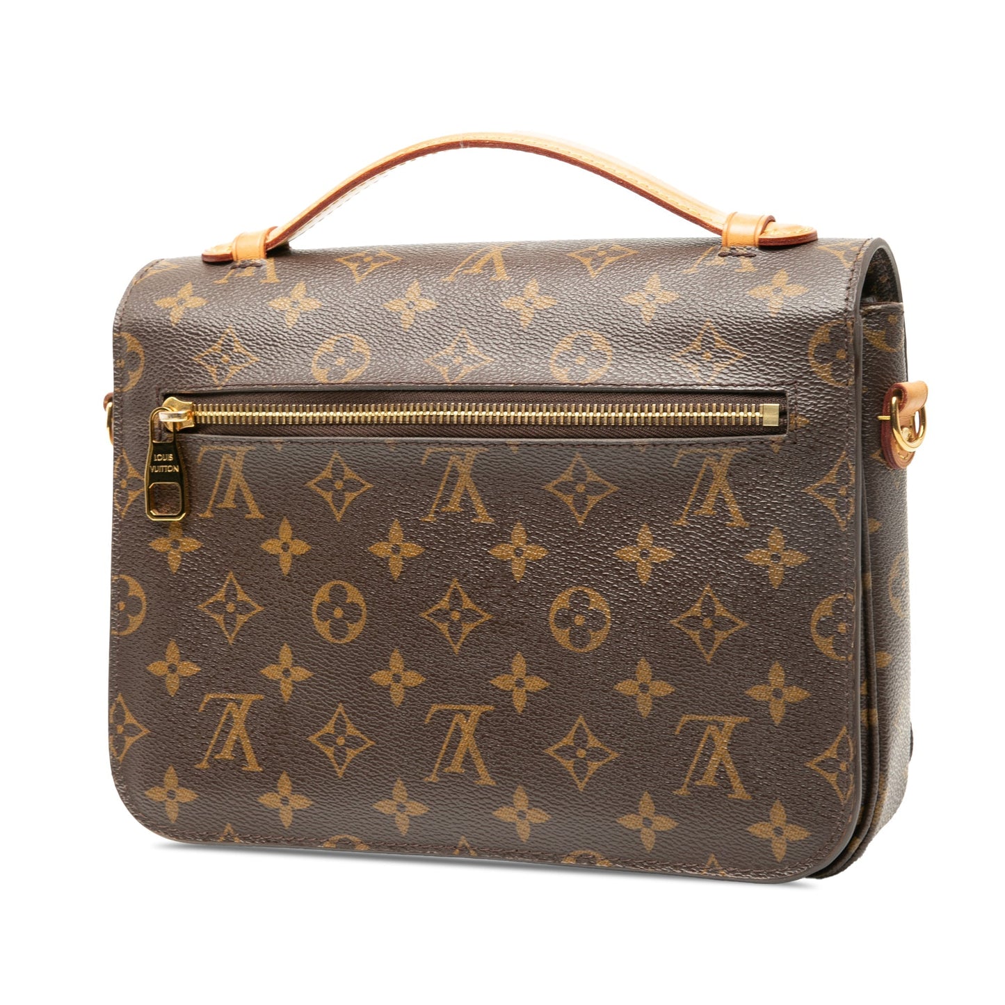 Brown Louis Vuitton Monogram Pochette Metis Satchel