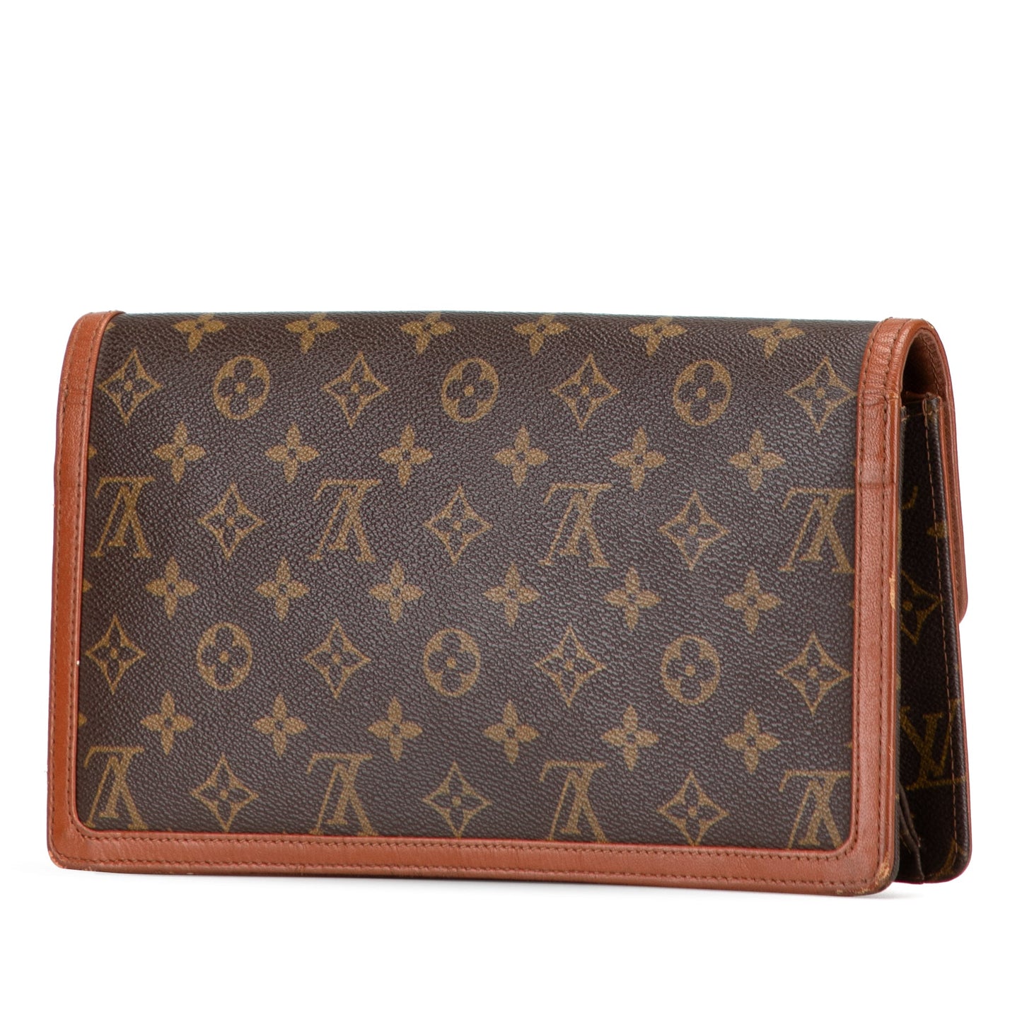 Brown Louis Vuitton Monogram Pochette Dame GM Clutch Bag