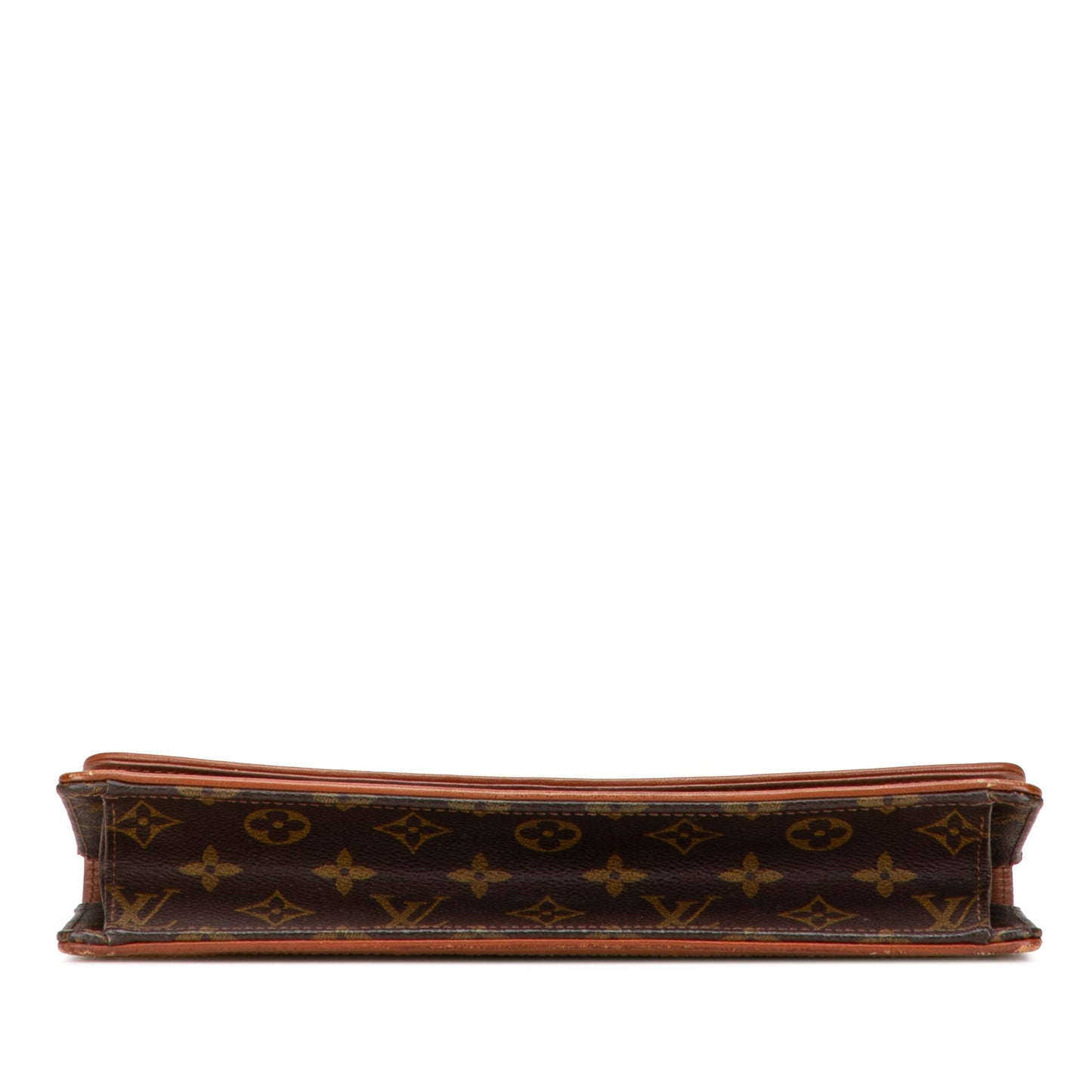 Brown Louis Vuitton Monogram Pochette Dame GM Clutch Bag