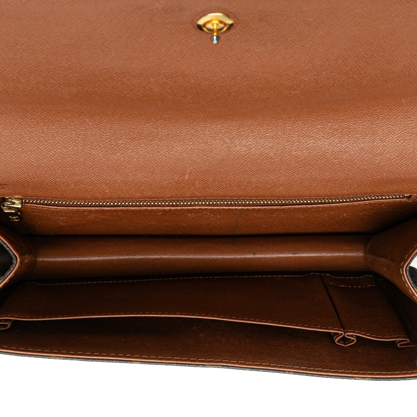 Brown Louis Vuitton Monogram Pochette Dame GM Clutch Bag
