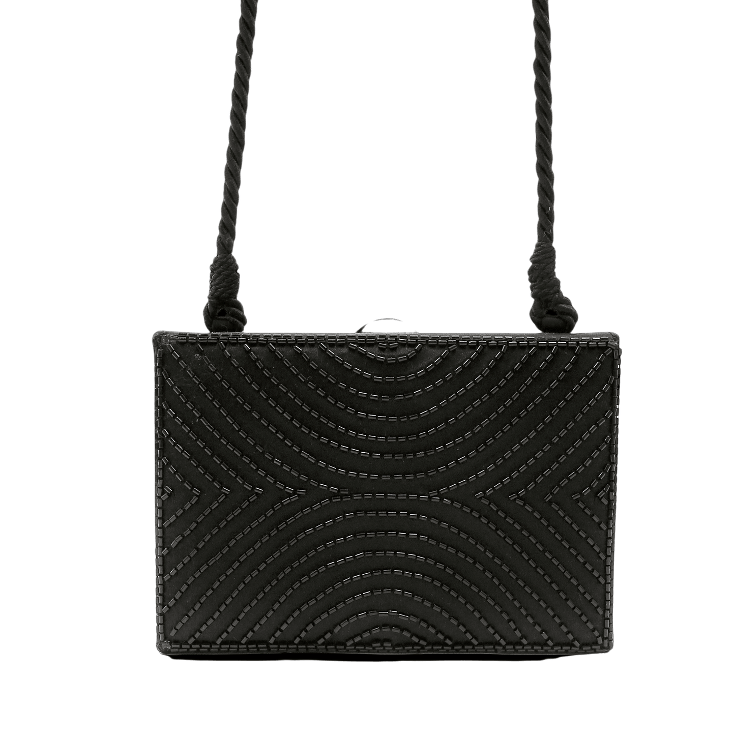 Chanel Black   Beaded Mini Box Evening Bag