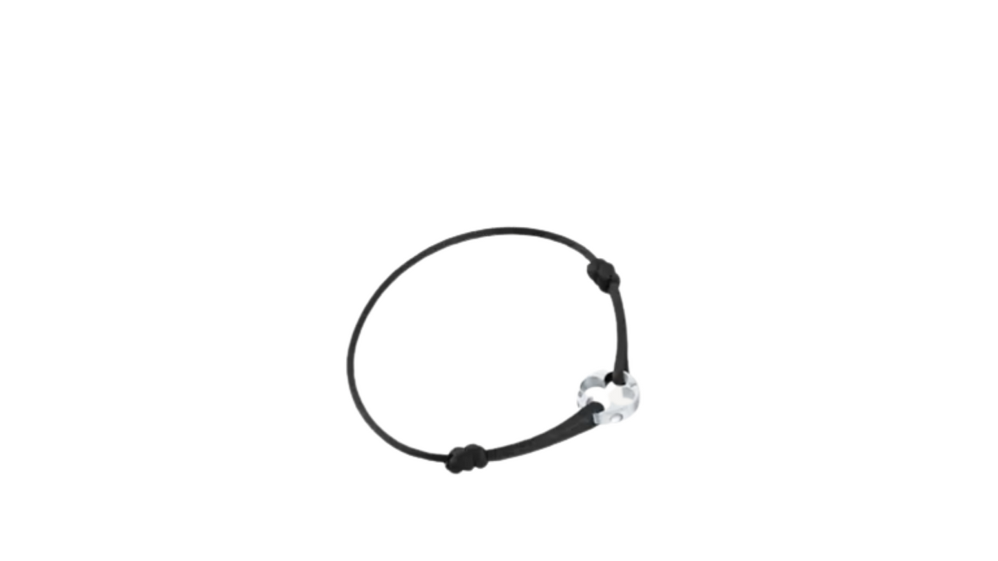 LOUIS VUITTON 18k Empreinte Lace Bracelet White Gold