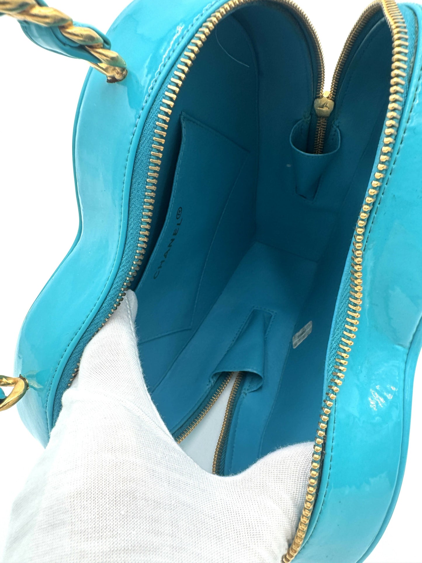 Chanel 1995  Barbie Blue & Black Heart Vanity Bag