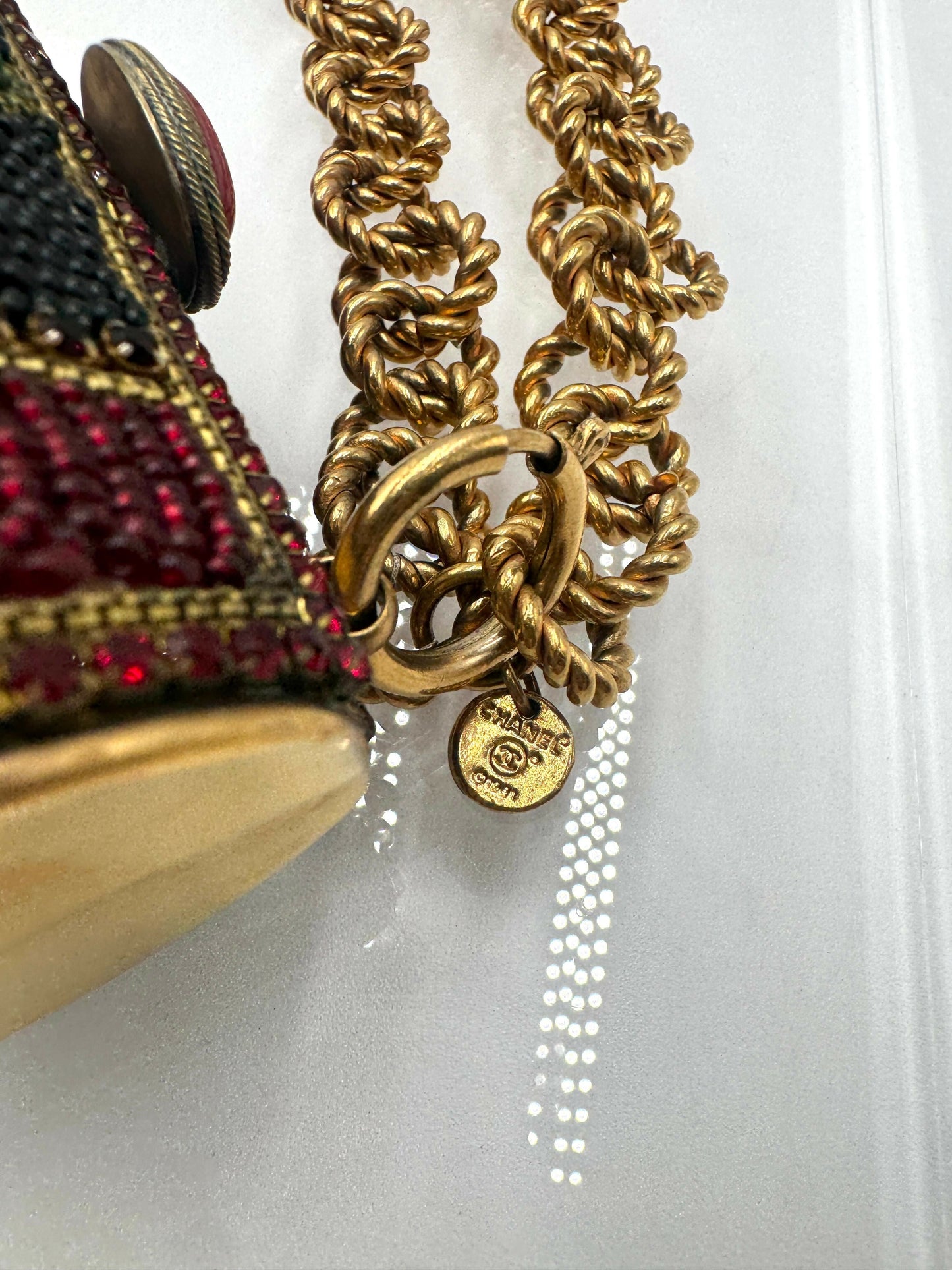 Chanel  1981 Jewelled Metal Clutch