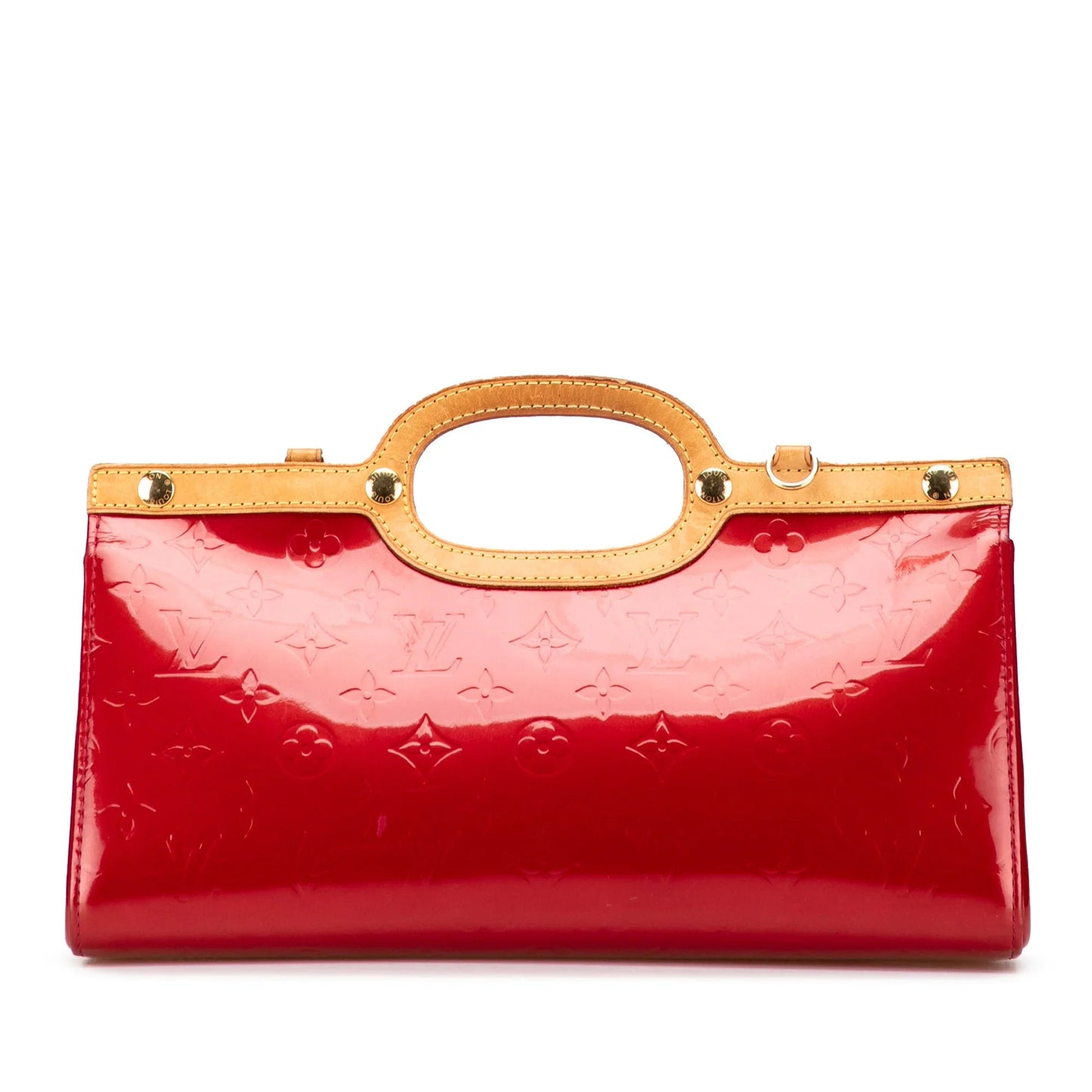 Red Louis Vuitton Monogram Vernis Roxbury Drive Satchel