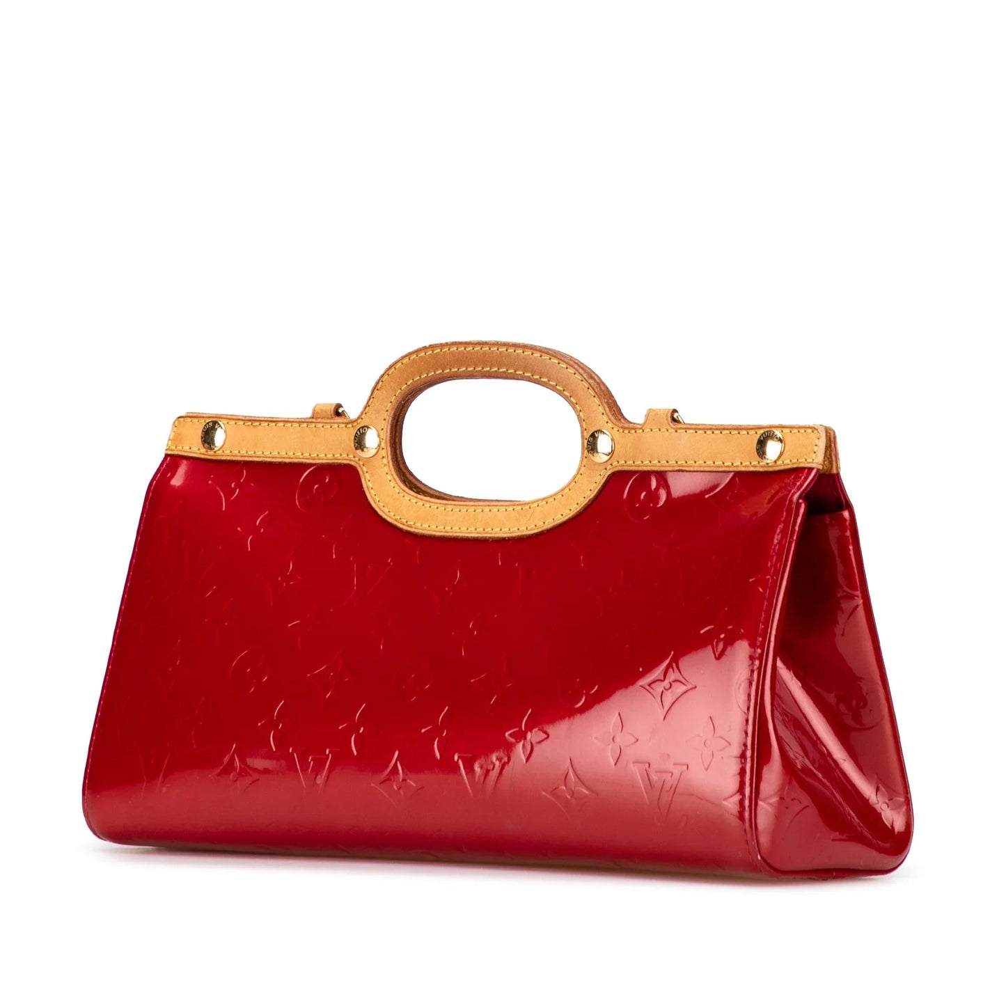 Red Louis Vuitton Monogram Vernis Roxbury Drive Satchel